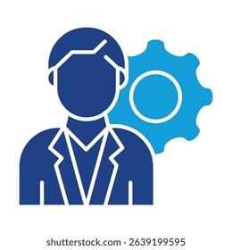 Management Dual Tone Icon Element For Design
