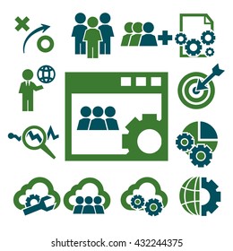 management element icon set