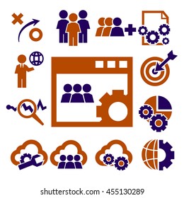 management element icon set