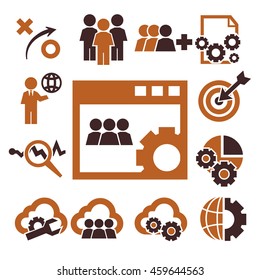 management element icon set