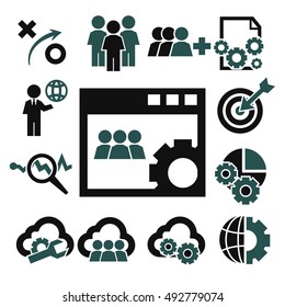 management element icon set