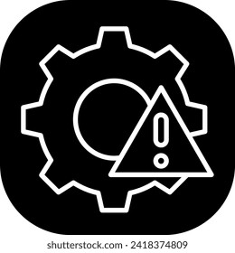 Management failure performance business icon with black filled line outline style. failure, business, problem, management, risk, solution, crisis. Vector Illustration