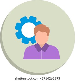 Icono de estilo de círculo plano de administración