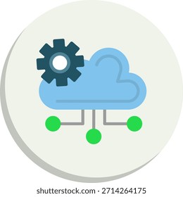 Icono de estilo de círculo plano de administración
