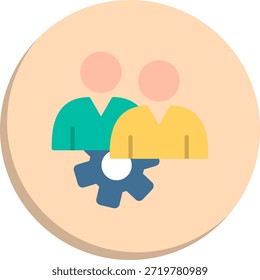 Icono de estilo de círculo plano de administración