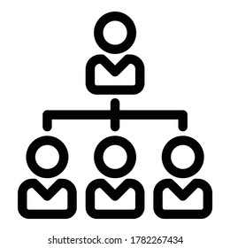 Management  Flat Icon Isolated On White Background