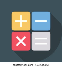 Management Flat icons for calculation  & mathematics 