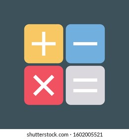 Management Flat icons for calculation  & mathematics 