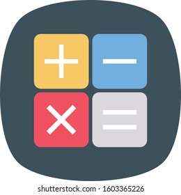Management Flat icons for calculation  & mathematics 