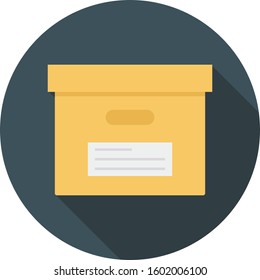 Management Flat icons for cargo  & box 