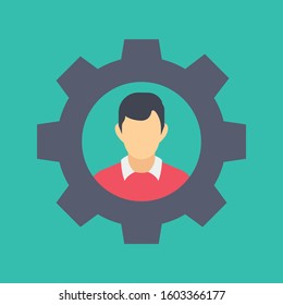 Management Flat icons for configure & preference