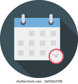 Management Flat icons for date  & month 