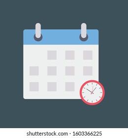 Management Flat icons for date  & month 
