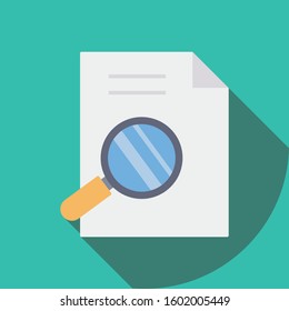 Management Flat icons for document  & find 