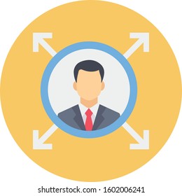 Management Flat icons for man  & profile 