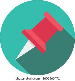 Management Flat icons for needle &  clip
