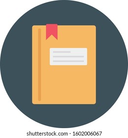Management Flat icons for notebook  & label 