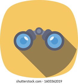 Management Flat icons for search  & view 