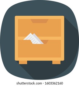 Management Flat icons for storage  & document 