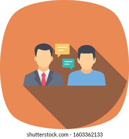 Management Flat icons for text & bubble 