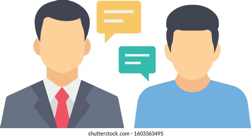 Management Flat icons for text & bubble 