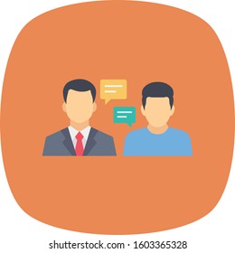 Management Flat icons for text & bubble 