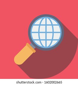 Management Flat icons for world  & map 