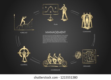 Management, forecast, command, organize, coordinate, control vector set