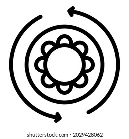 Management gear icon outline vector. Work job. Online office