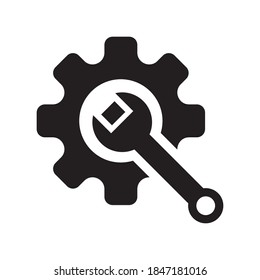 Icono de engranajes de gestión.industrial,ingeniería (ilustración vectorial)