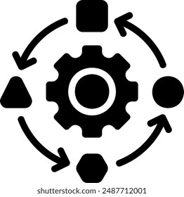 administración icono de glifo ilustración Vector