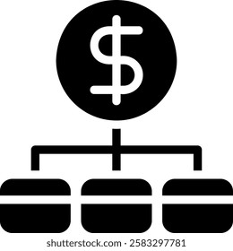 management glyph icon illustration vector