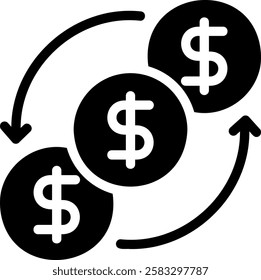 management glyph icon illustration vector