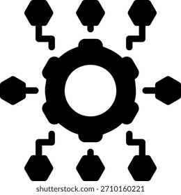 Vector de ilustración de icono de glifo de administración