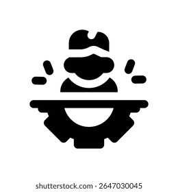 management glyph icon. Strong and solid vector icon for websites, mobile interfaces, presentations, and visual branding. High quality and easy to edit.
