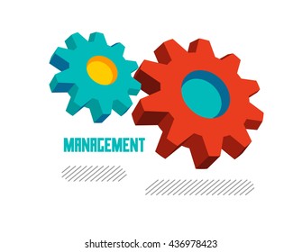 Management graphic. Flat vector illustration.