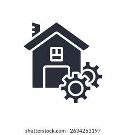 management home icon. vector.Editable stroke.linear style sign for use web design,logo.Symbol illustration.