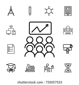 Management and Human Resource Icon on white background. set of education icons