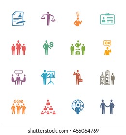 Management & Human Resource Icons - Colored Series
