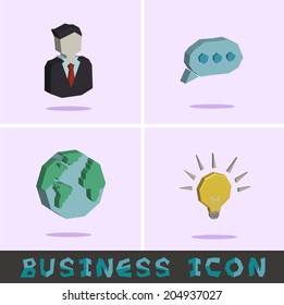 Management and Human Resource Icons set,3D 