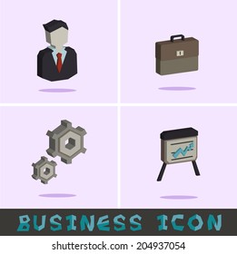 Management and Human Resource Icons set,3D 