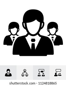 Management and Human resource icons with White Background