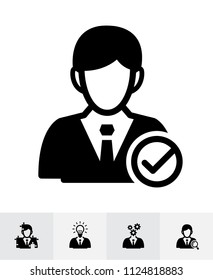 Management and Human resource icons with White Background