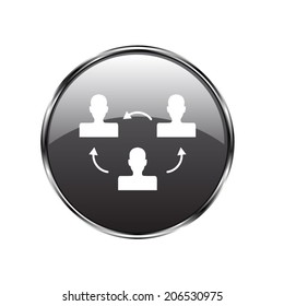 Management, human resources, business persons and users.  - vector button