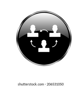 Management, human resources, business persons and users.   - vector button