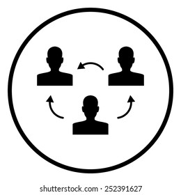 Management, human resources, business persons and users. Vector icons set