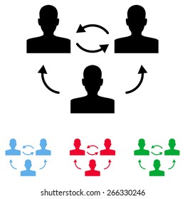 Management, human resources, business persons and users. Vector icons set