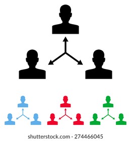 Management, human resources, business persons and users. Vector icons set