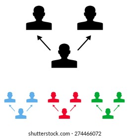 Management, human resources, business persons and users. Vector icons set