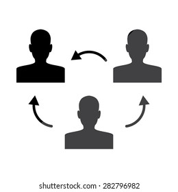 Management, human resources, business persons and users. Vector icons set